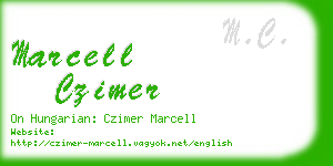 marcell czimer business card